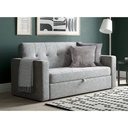 Beech Wood and Linen Sofa Bed - Grey