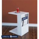 MDF Wood Side Table White - 40x50x30 cm