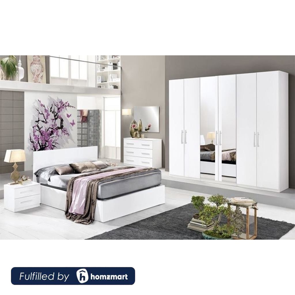 MDF Bedroom Set 4 pieces - White