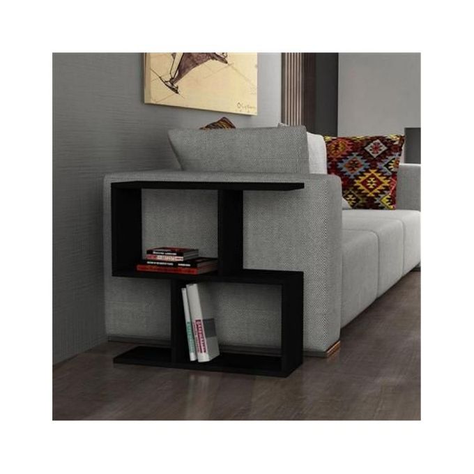 MDF Side Table Black - 80x20x60 cm