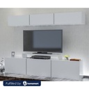 Spanish MDF White Tv Set 2 pieces - 180 × 37 × 40 cm