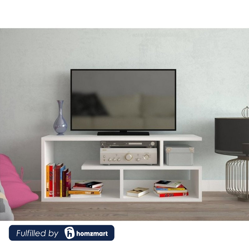 Spanish MDF White Tv Unit - 100×30×40 cm