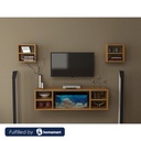 Spanish MDF Beige Wall-mounted TV Unit - 120 × 30 × 33 cm