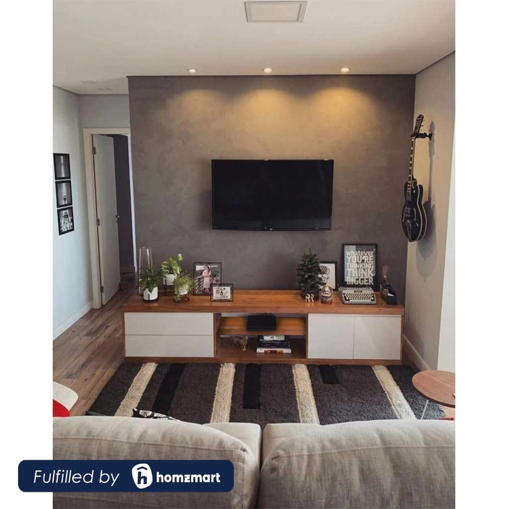 MDF Brown and White Tv Unit - 180 × 30 × 55 cm