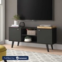 MDF Black Tv Unit - 140 × 30 × 55 cm