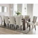 Red Beech Wood and European Union wood Dining Room Set 9 pieces Brown and Beige