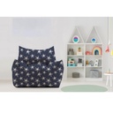 Sabia Beanbag - Blue and White