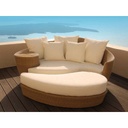 Rattan Plastic Outdoor Sofa - Beige