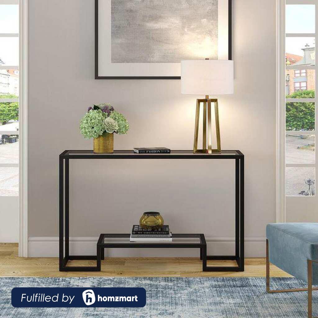 Steel Console Black - 120x40x90 cm