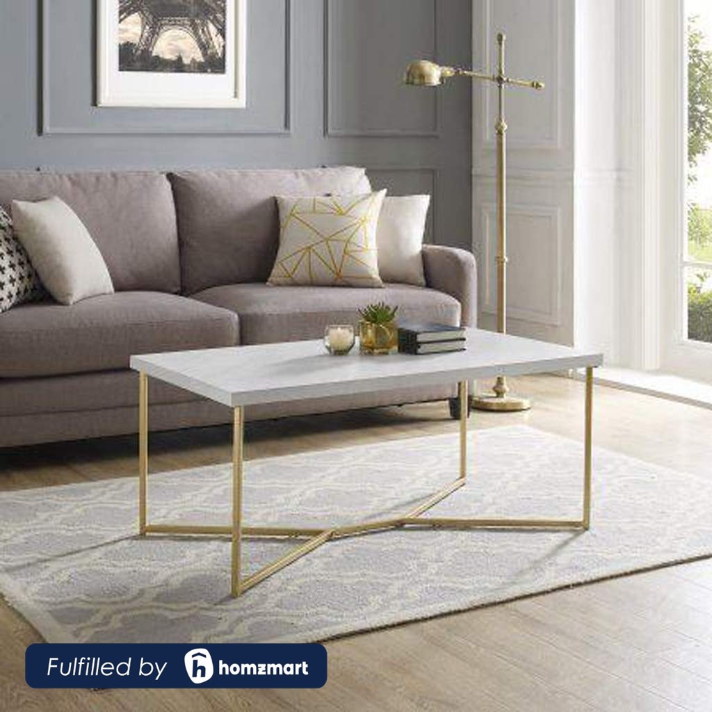 Steel Coffee Table Gold - 120x45x69 cm