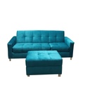 Beech Wood Sofa Bed - Blue