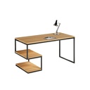 Steel Desk Black and Beige - 60×80×120 cm