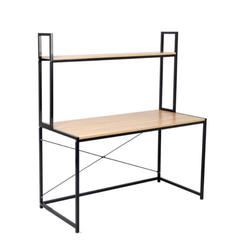 Steel Desk Black and Brown - 120×60×120 cm