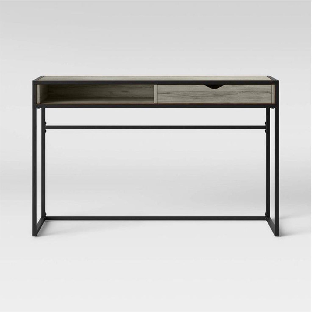 Steel Desk Black and Beige - 120×70×60 cm