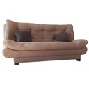 Muski wood and velvet venecia sofa bed - light beige