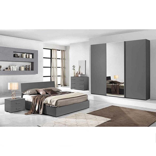 MDF Bedroom 4 pieces - Grey