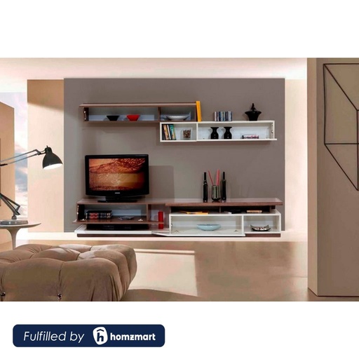 spanish MDF Tv Set White and Brown - 42 × 45 × 210 cm