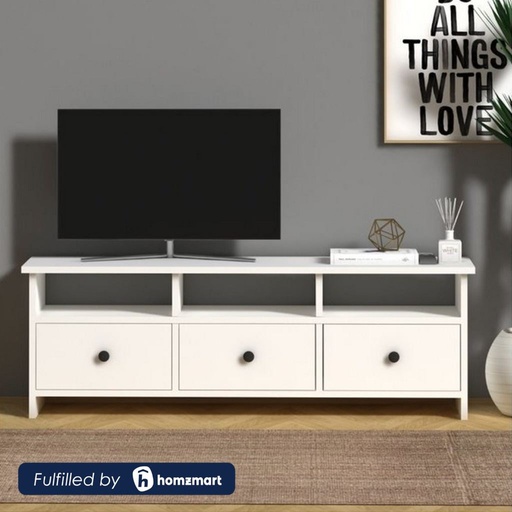 spanish MDF White Tv Unit - 42 × 32 × 124 cm