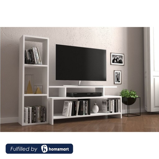 spanish MDF White Tv Set - 100 × 30 × 130 cm