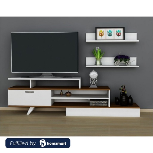 spanish MDF White Tv Set - 52 × 30 × 180 cm