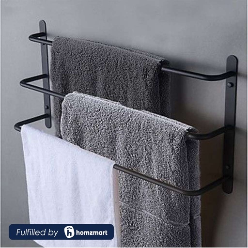 Steel Towel Rails Black - 50 × 35 cm