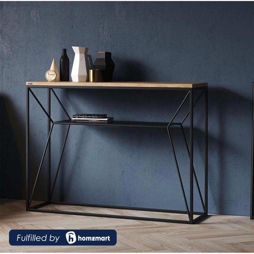 Steel Console Black and Beige - 90x40x120 cm