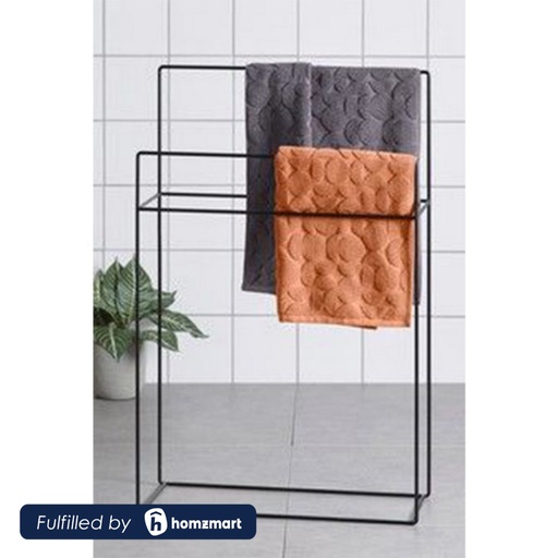 Steel Towel Rails Black - 90 × 60 × 30 cm