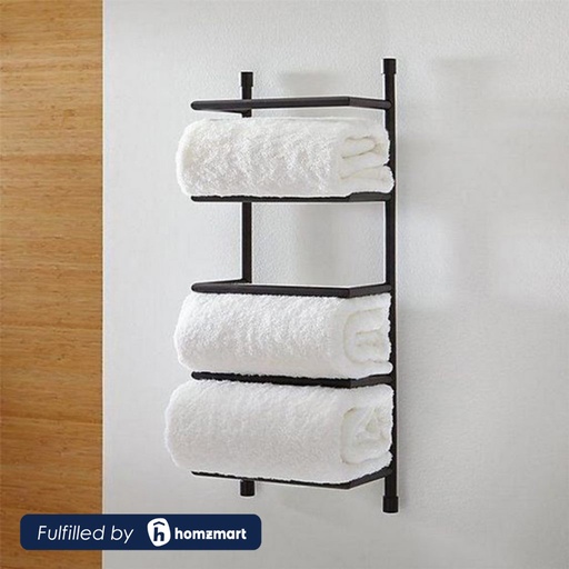 Steel Towel Rails Black - 80 × 40 × 40 cm