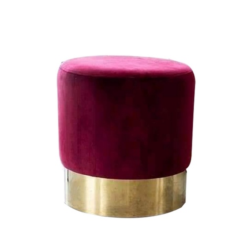 Beech wood Pouf - Red