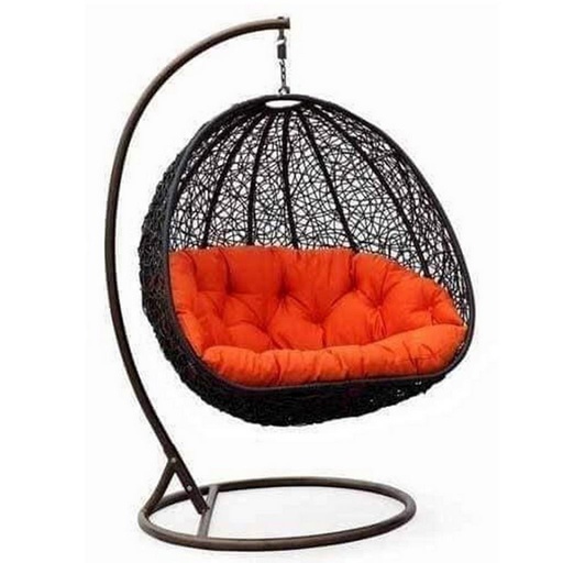 Steel Single Hanging Chair - Black