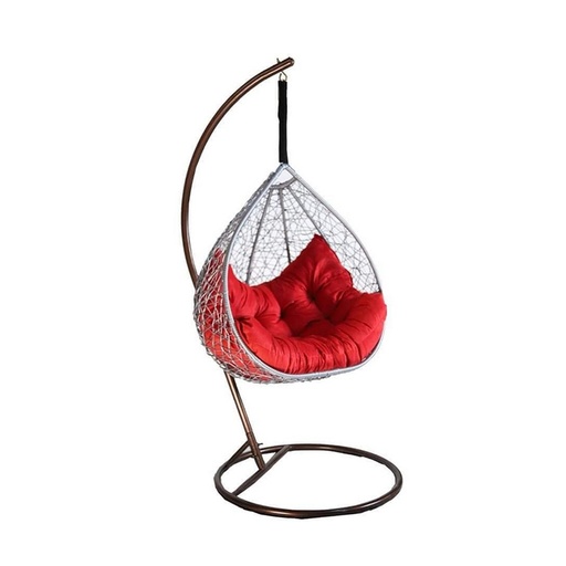 Steel Single Hanging Chair - White