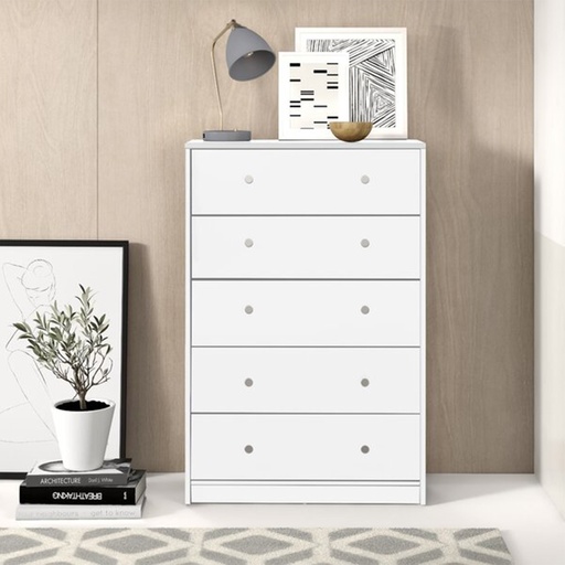 MDF Drawers Unit 5 drawers 110x80x40 cm- White