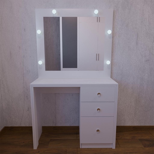 MDF Makeup Vanity 170X100X40 cm - White