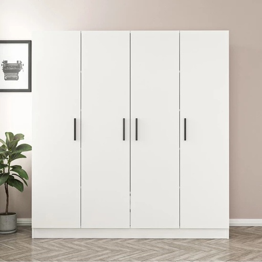 3 Shutters Wardrobe - White