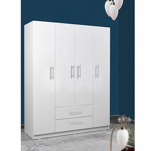 3 Shutters Wardrobe - White