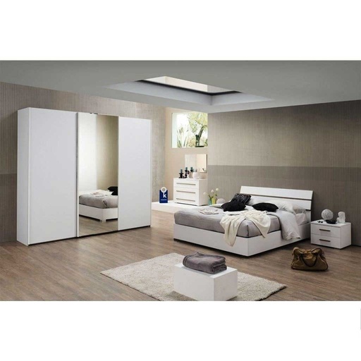 Italian MDF Wood Bedroom 5 Pieces - White