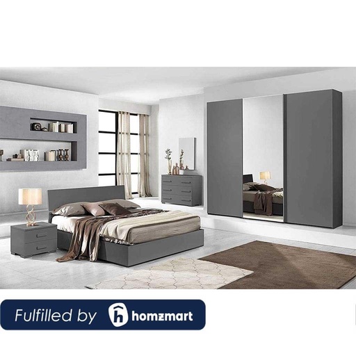 Italian MDF Wood Bedroom 4 Pieces - Grey