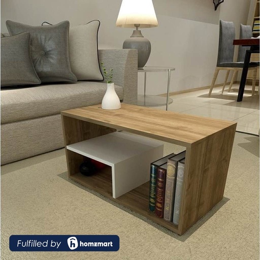 Wood Melamine and PVC Coffee Table Brown - 80x40x40 cm