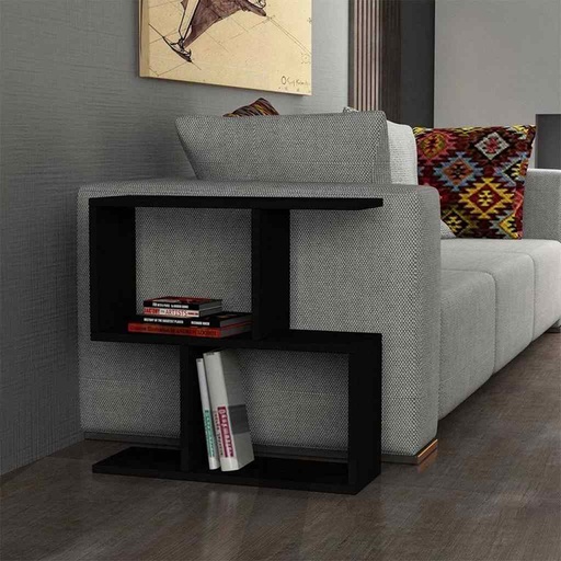 MDF Side Table Black - 60x60x20 cm