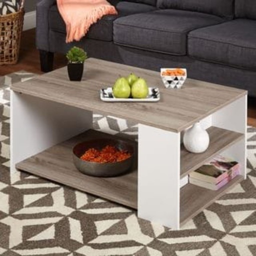 MDF Coffee Table White - 80x50x40 cm