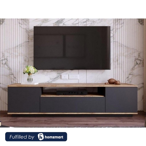 Spanish MDF Gray and Beige Tv Unit - 180 × 45 × 40 cm