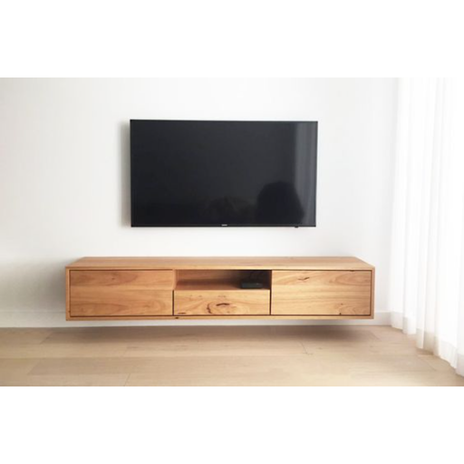 Spanish MDF Beige Wall-mounted TV Unit - 30 × 35 × 170 cm