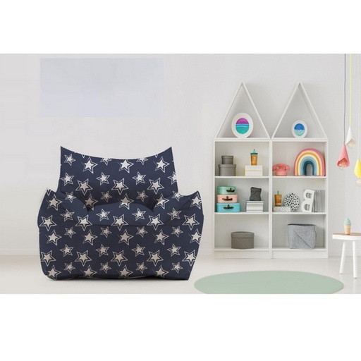 Sabia Beanbag - Blue and White