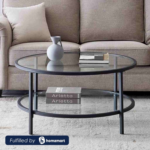 Steel Coffee Table Black - 45x80 cm