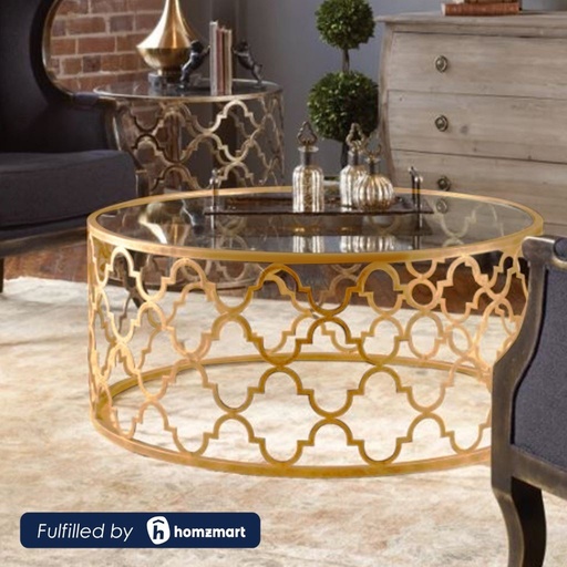 Steel Coffee Table Gold - 45x80 cm