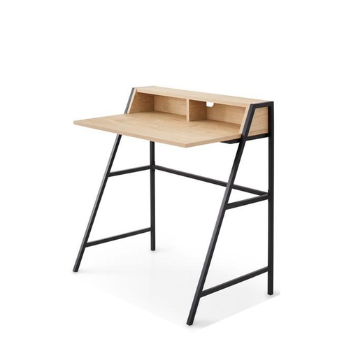 Steel Desk Black and Beige - 55×90×85 cm