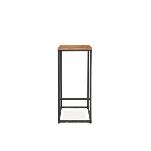 MDF and Steel Bar Chair - Black and Brown