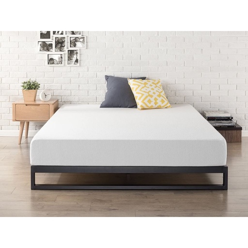 Steel King Bed 200×160×20 cm - Black