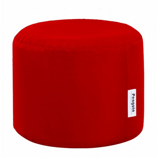 PVC and Foam Pouf Red