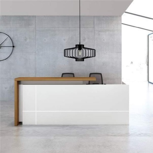 ELL.6 Reception Counter - White & Beige